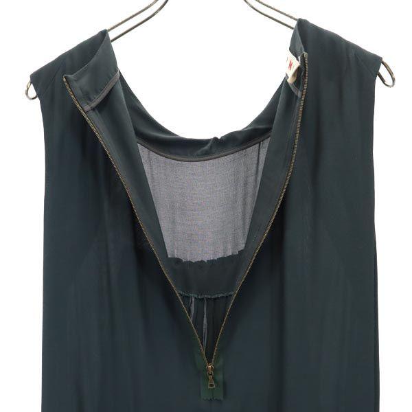 Marni Сделано в Италии Цельное без рукавов 42 Зеленая система Застежка-молния сзади Женский Б/У