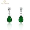 Изумрудные серьги из стерлингового серебра 925 пробы, уникальный дизайн, романтическая форма капли воды, изящные серьги, ювелирные изделия, подарки для свадебной вечеринки, новый тренд