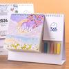 Coil Binding 2026 Desk Calendar Month Date Display Standing Flip Calendar  Home Decoration