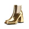 Short Boots Women Autumn Winter 2025 New Custom Gold Silver Platform Ankle Boots Women High Heels Shoes Botas Mujer WSH4987