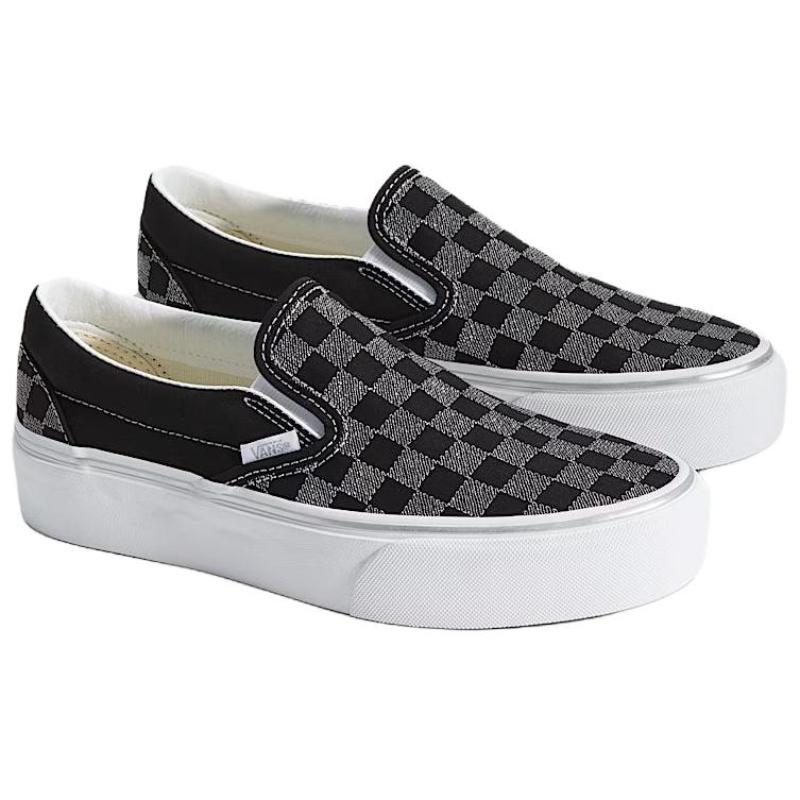 Vans КЛАССИЧЕСКИЕ СЛИПОНЫ Обувь для скейтборда Унисекс Черные Кроссовки VN000EA9CJK