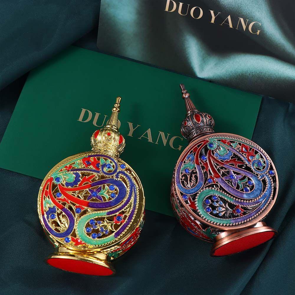 Металлические Антикварные Ближневосточные Свадебные Арабский Стиль Мини Многоразовые Флаконы Флаконы-Капельницы Флакон для Эфирных Масел Флакон