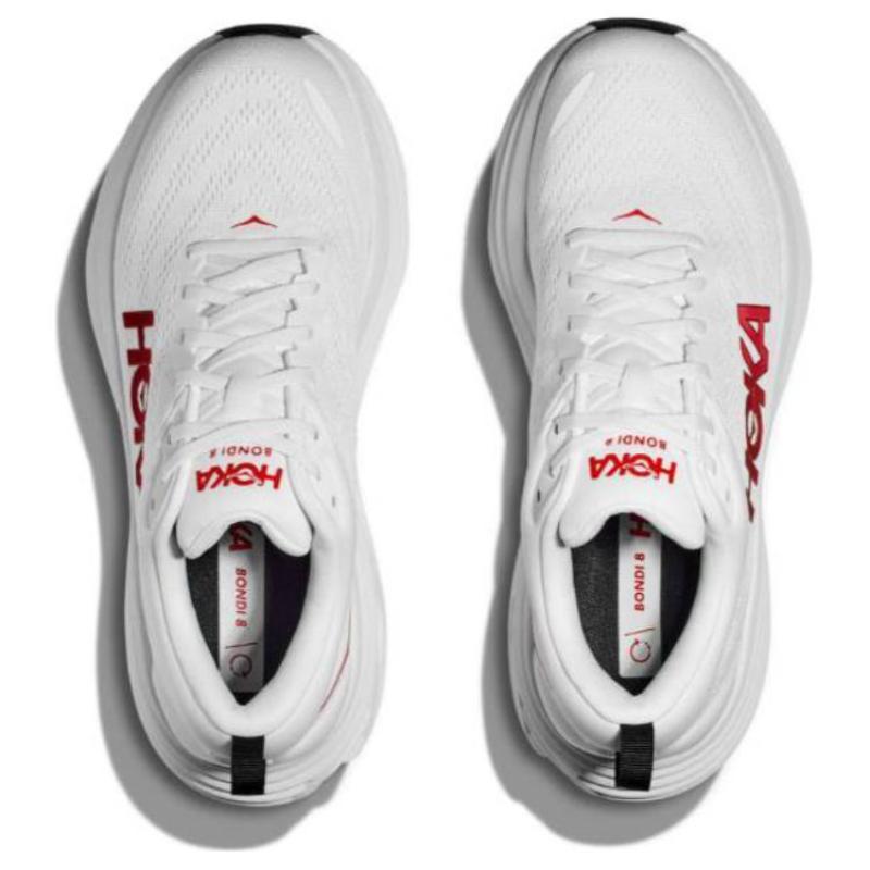 HOKA One One Кроссовки Bondi 8 White Vermillion 1123202-WVR