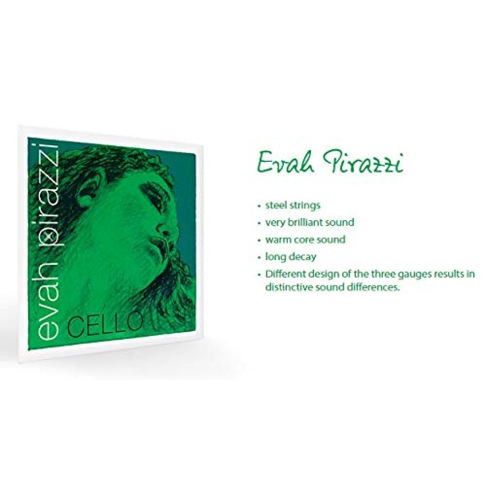 EVAH PIRAZZI Cello String D String No.3322 (SteelChrome Steel Winding)