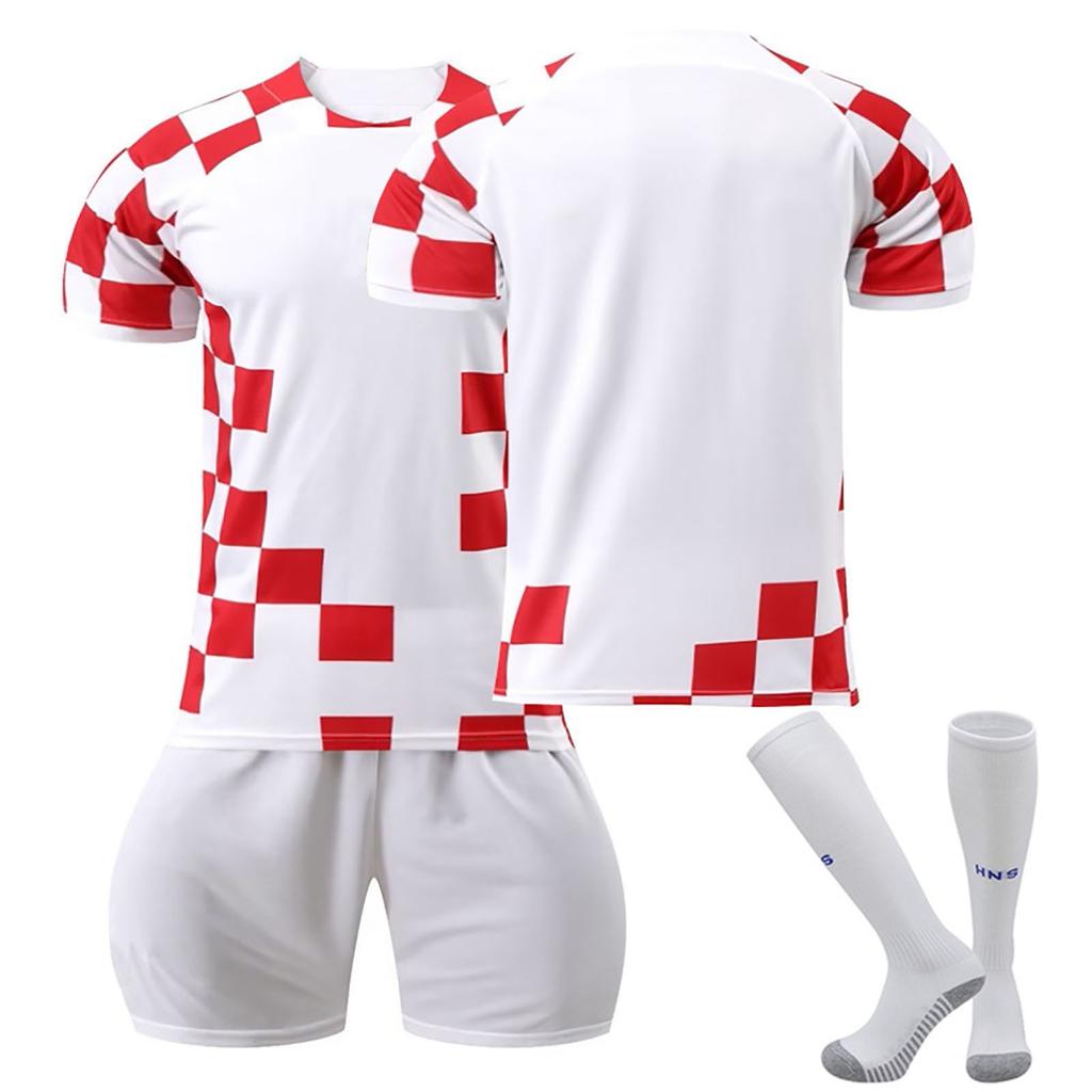 2223 Croatia Home Football Jerseys Shorts Socks Set New Season Shorts Socks Adult Sizes Outfits