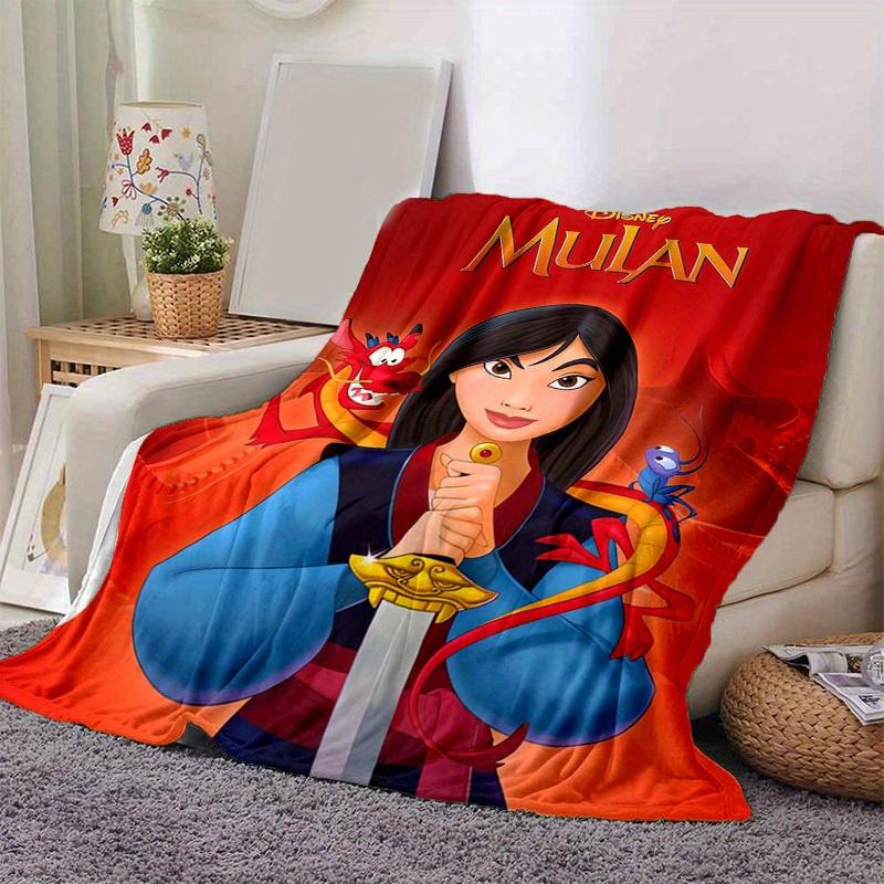 1pc, Disney Mulan Home Decorative Throw Blanket Soft Coverlet for Couch, Bed, Car, Travel, Camping, Office Nap, Gift Idea
