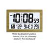 Battery Powered Large Digital Wall Clock Temperature Humidity Date Week Snooze Table Clock Dual Alarm 12/24H LCD Alarm Clock