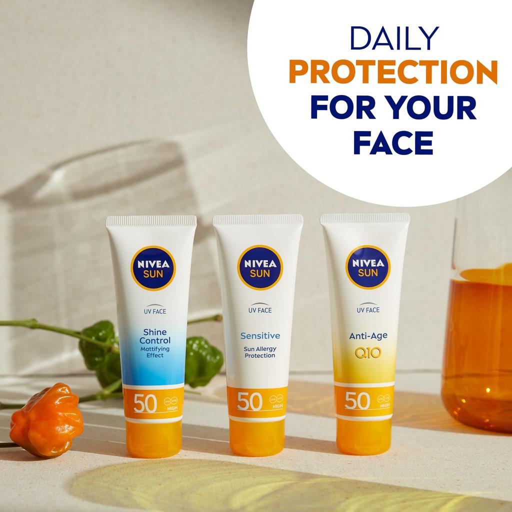 Nivea UV Face Q10 Контроль блеска SPF 50 Увлажняющий крем