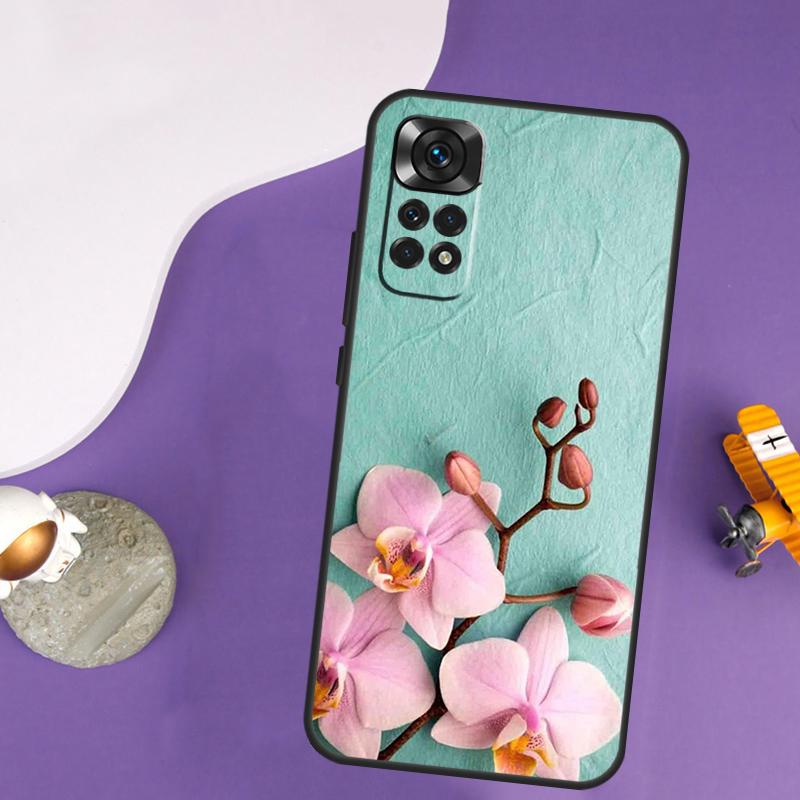 Цветной чехол с орхидеями для Xiaomi Redmi Note 14 13 Pro 12 9 10 11 Pro 10S 11S 12S Redmi 14C 13C 10C 12C