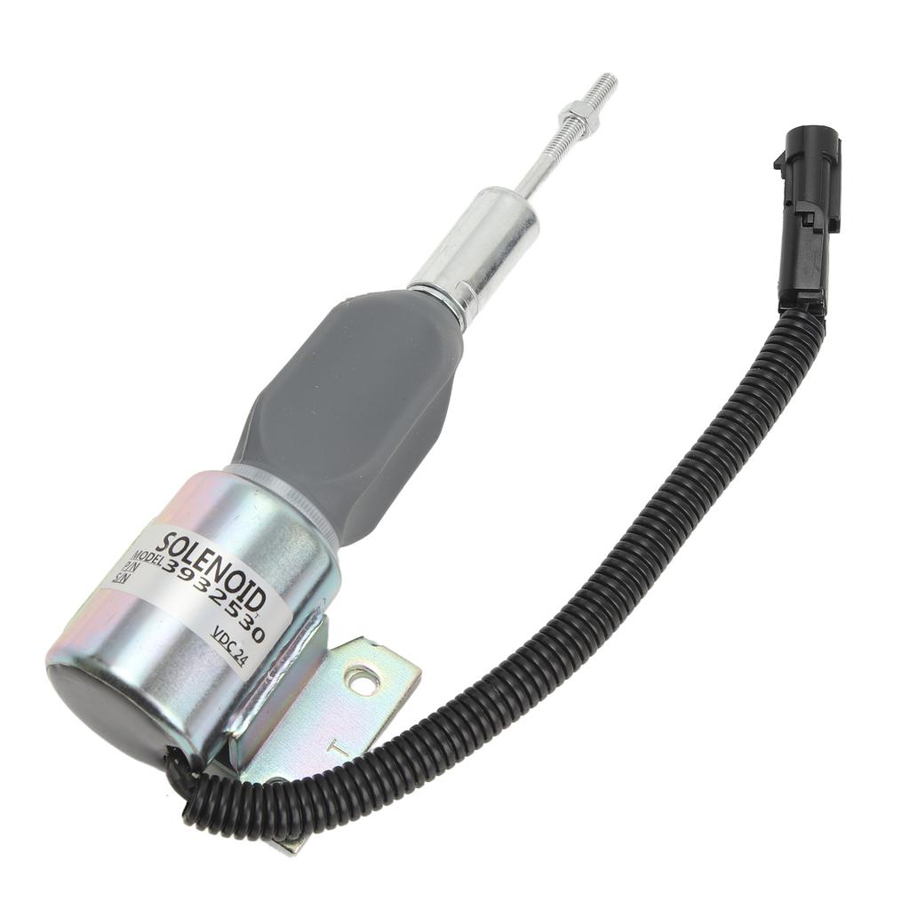 24V Engine Diesel Shut Off Solenoid 3932530 Fuel Shutdown Flameout Solenoid Replacement for Cummins 5.9L 6BT Engine