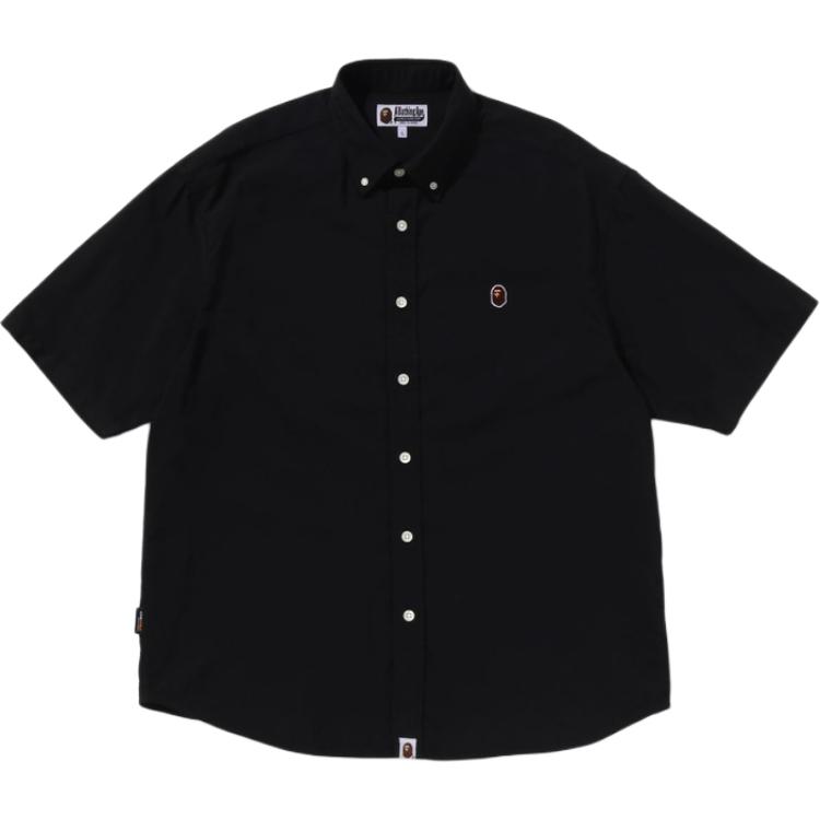 Рубашка Bape с одним принтом, оксфордская, с коротким рукавом 0ZXSRM301321O