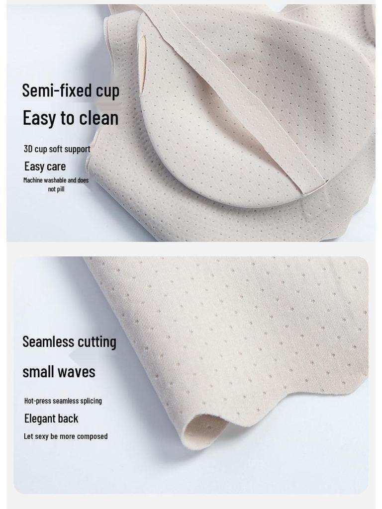 Дышащий хлопковый бюстгальтер для кормления в стиле майки - Против переполнения и провисания, дородовое белье