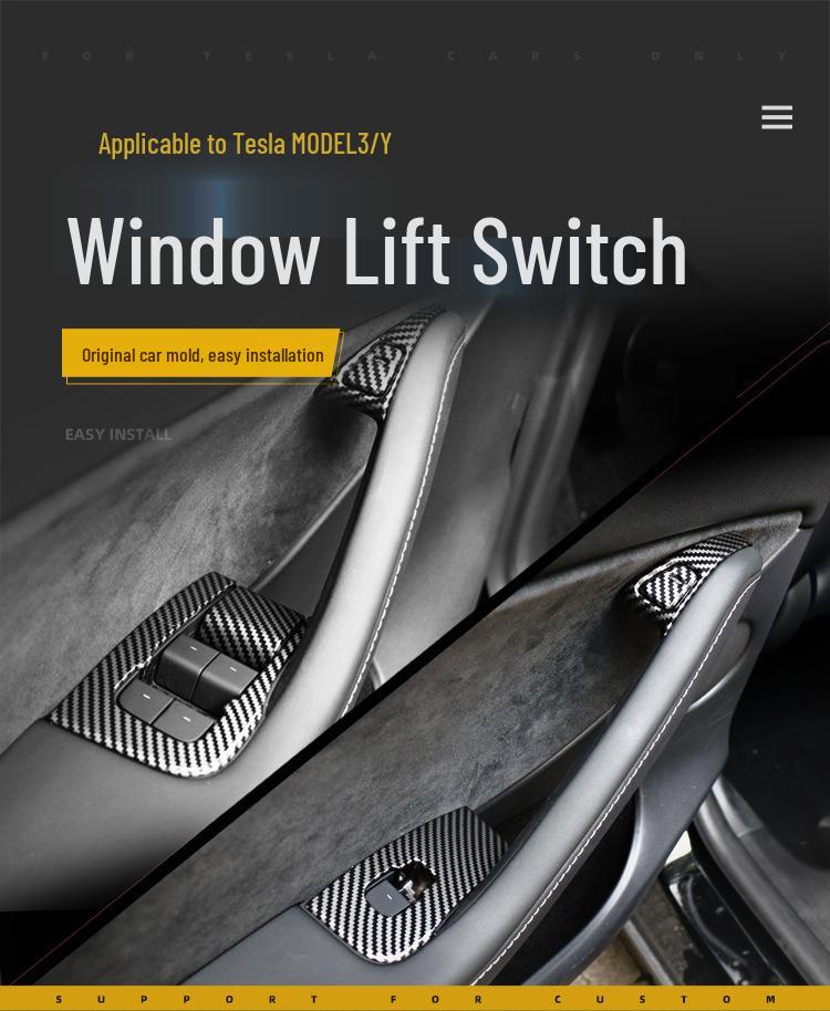 Рамка переключателя стеклоподъемника и накладка на кнопку двери для Tesla Model 3/Y