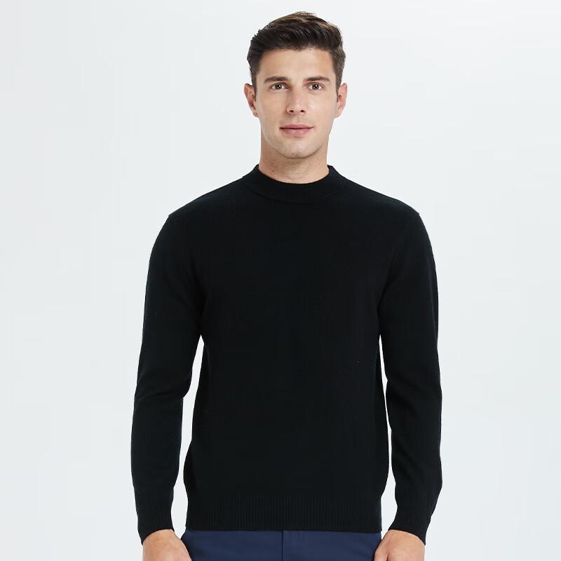 Hengyuanxiang Men's Fine Spun Wool Crew Neck Pullover Sweater Y2243