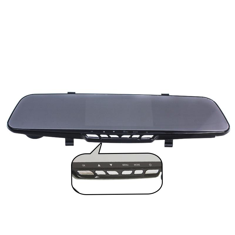 E-ACE Автомобильное зеркало DVR 4,3-дюймовый видеорегистратор FHD 1080P видеорегистратор с двойным объективом, зеркало заднего вида с камерой заднего вида 1080P