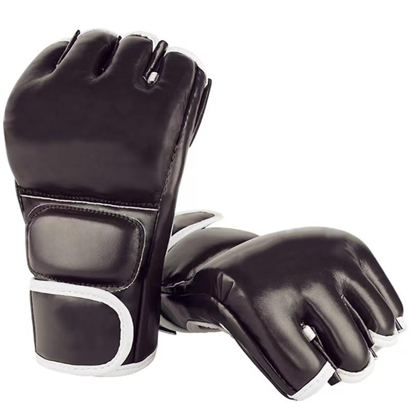 MMA Boxing Gloves Half-Finger Adults Kids Training Punching Bag Muay Thai Combat Sports Fitness Sparring