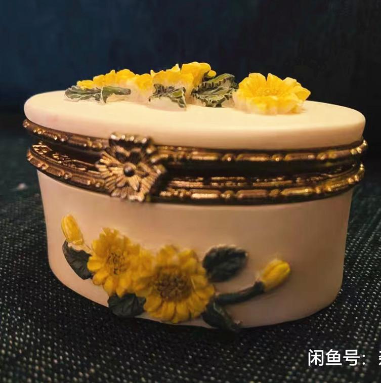 Ceramics Flower Jewelry Storage Box Vase Teapot Flower Basket Jewelry Case Storage Jewelry Organizer Display Home Decor Ornament
