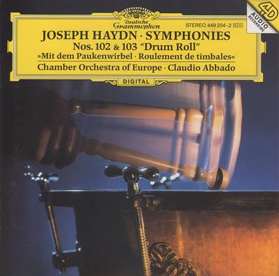 CD ЙОЗЕФ ГАЙДН - КАМЕРНЫЙ ОРКЕСТР - Симфонии №№. 102 и 103 " Drum Ro 4492042 Deutsche Grammo 1996 Германия Классика Б/у