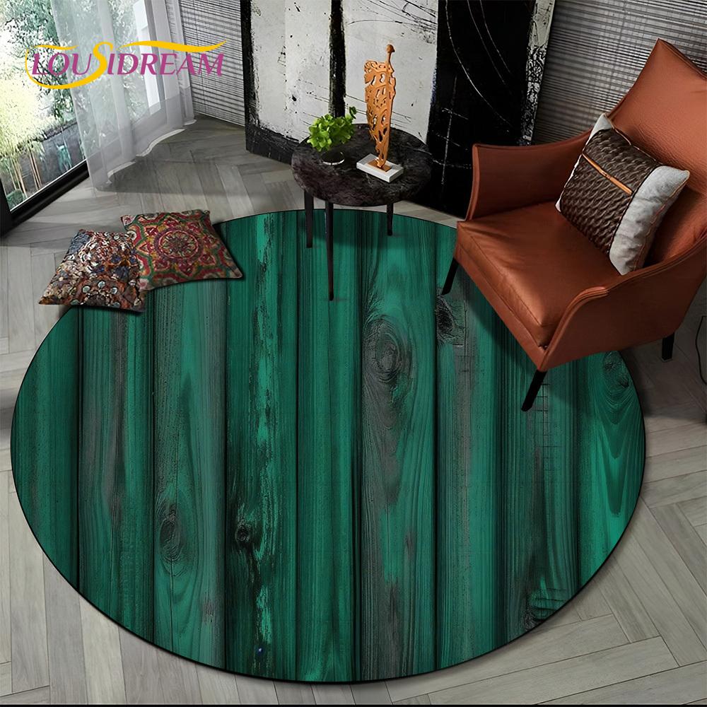 Новый круглый ковер с 3D-текстурой под цветное дерево, ковер для гостиной, спальни, дивана, детской игровой комнаты, нескользящий, подарок для питомца