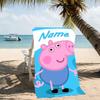 Customizable personalized beach towels Peppa Pig themed designs.Suitable for the beach, yoga, sports;ideal as beach accessories