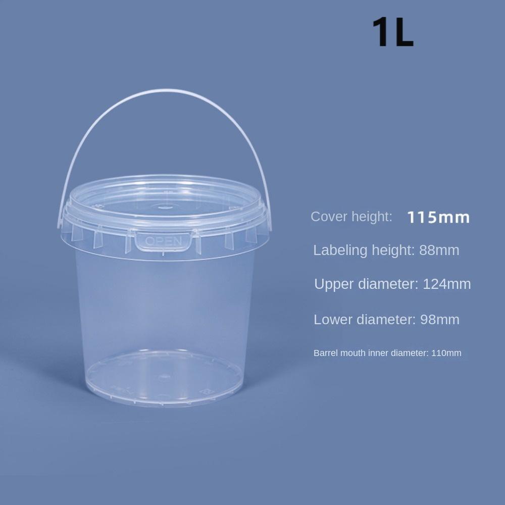 Food Buckets Plastic Bucket Container Clear Sealing Packaging Case Useful Storage Pail