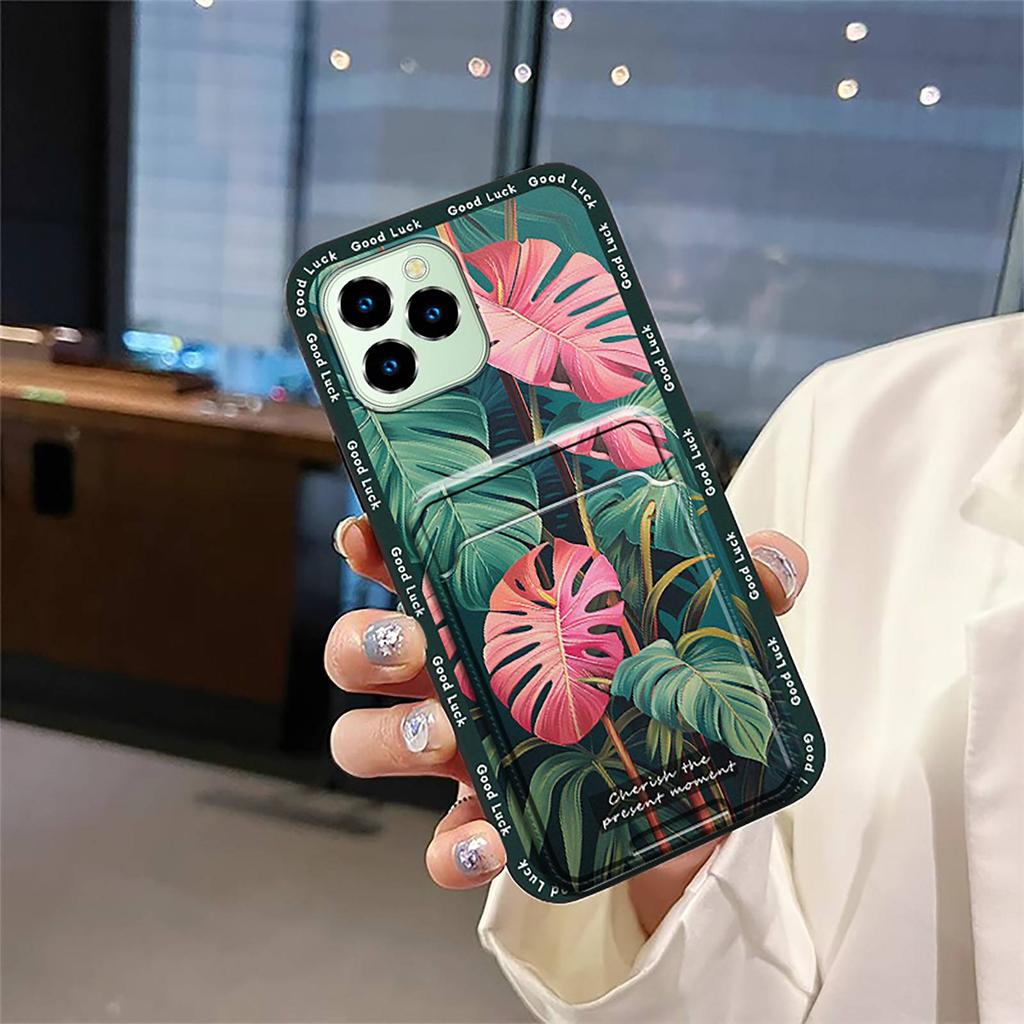 Dirt-resistant Durable Phone Case For Oukitel C21 Pro Fashion Design Full Wrap Silicone Graffiti TPU Card Slot Cover