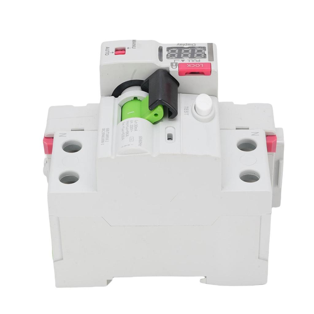 RCCB Rest Current Earth Leakage Circuit Breaker 2P RCD Type A with Digital Display Automatic Reset 40A