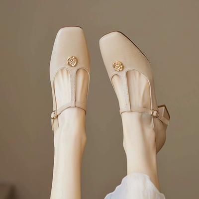 Мода 2025 Новые туфли Мэри Джейн для женщин Туфли-лодочки с круглым носком Массивный каблук для комфорта Модная красота