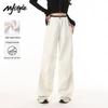 MJ STYLE Women's Three-Proof Winter Plush Lined Wide-Leg Cargo Pants