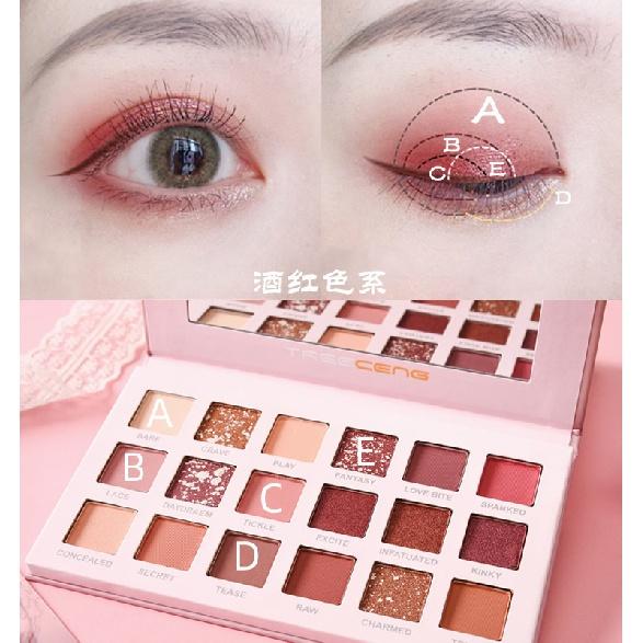 18 цветов лоток для теней для век Водостойкий матовый перламутровый блесток Sleeper Silkworm Контурный лоток для теней для век Стойкий макияж Студенческий женский макияж