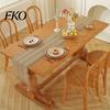 Durable Woven Table Runner Bohemian Runner, Rustic Fringed Ramie Decorative Dining for Farmhouse Home