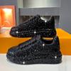 2024 Осенняя женская кожаная обувь Новый стиль Модные туфли на платформе Кроссовки Ins Platforms Tide Shine Bling Rhinestone Shoes