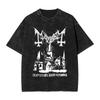 Mayhem Washed T-Shirt Male Norway Band Y2K Basic Casual T Shirts Summer Breathable Popular Tee Shirt Printed Oversize Clothes