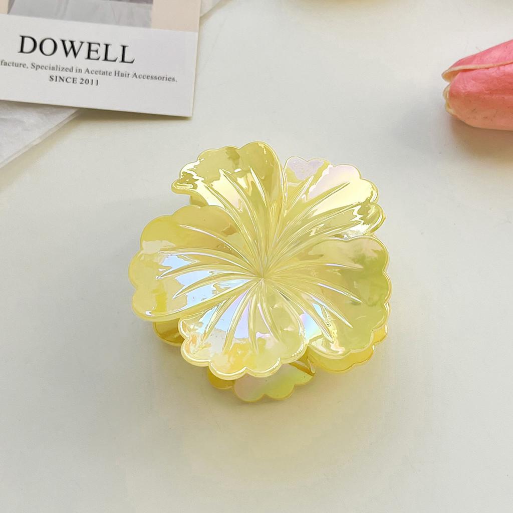 New Colorful Flower Hair Clip Women's European and American Fashion Shark Clip Hair Accessories
