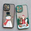 Роскошные мультяшные рождественские чехлы для телефона для IPhone 11 12 13 Mini Pro Max 14 15 16 Pro Max Plus XS XR X Простой ударопрочный чехол Санта