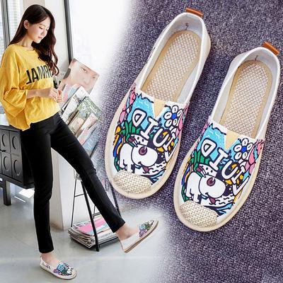Весна Лето Женская Обувь Тренд 2025 Низкий Без Каблука Аниме Хит Кроссовки Женщины Холщовая Повседневная Обувь Мода Плоская Милая Осень Новинка