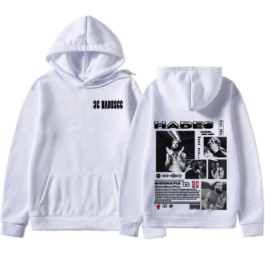 Рэпер Hades66 Двусторонний принт Хип-хоп Графический Мужская одежда Модная толстовка Свободная кофта Весна Осень Повседневная Толстовка
