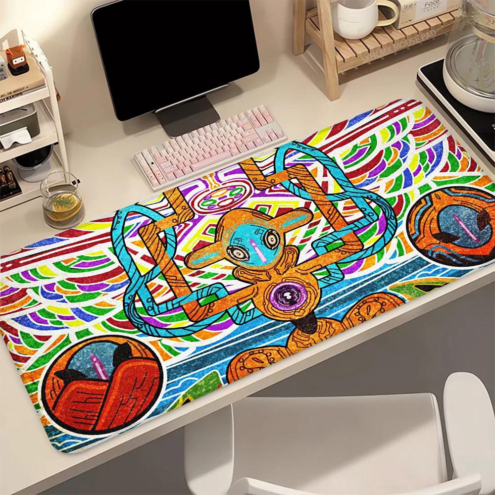 Deoxys Mouse Pad P-Pokemon Anime Gaming Mousepad Non-Slip Rubber Base Desk Mat for Computer Laptop PC Gamer Home Office Supplies