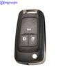 Jingyuqin 20p Flip Folding Remote Car Key Shell For Chevrolet Cruze Epica Lova Camaro Impala 2 3 4 5 Button HU100 Blade