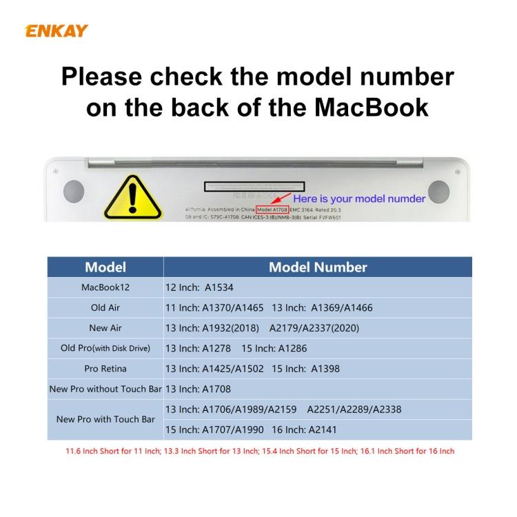 ENKAY Защитный чехол для клавиатуры из ТПУ для MacBook Pro 13,3 дюйма A1706/A1989/A2159 и Pro 15,4 дюйма A1707/A1990, версия для США