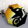 1pc Motorcycle Sunset Themed High-quality Umbrella,Automatic Opening and Closing Umbrella,Multi-functional Umbrella G0811049