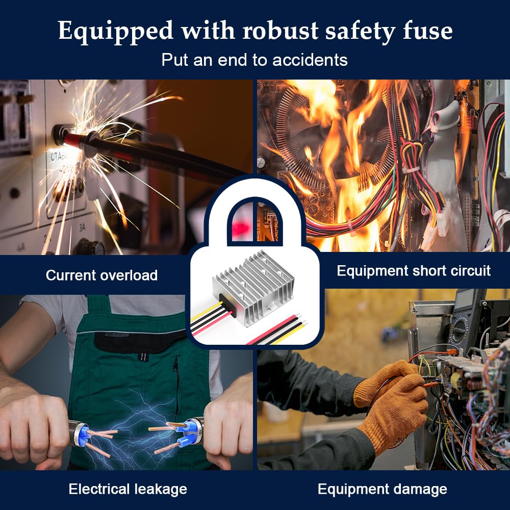 Преобразователь 24 В, Преобразователь питания 20 А 240 Вт для тяжелого грузовика, транспортного средства