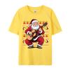 Santa Playing Guitar Funny Christmas Classic Guitar Santa T-Shirts Autumn 100% Cotton Top T-Shirts Student Tee Shirts