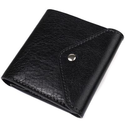 Оригинальный кошелек в стиле унисекс из глянцевой натуральной кожи GRANDE PELLE Wallet 16813 Черный