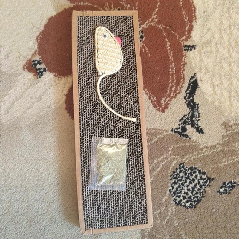 Кошка Котенок Игрушка Когтеточка Игрушка Гофрированный Безопасный Картонный Когтеточка Кровать Кошачья Мята