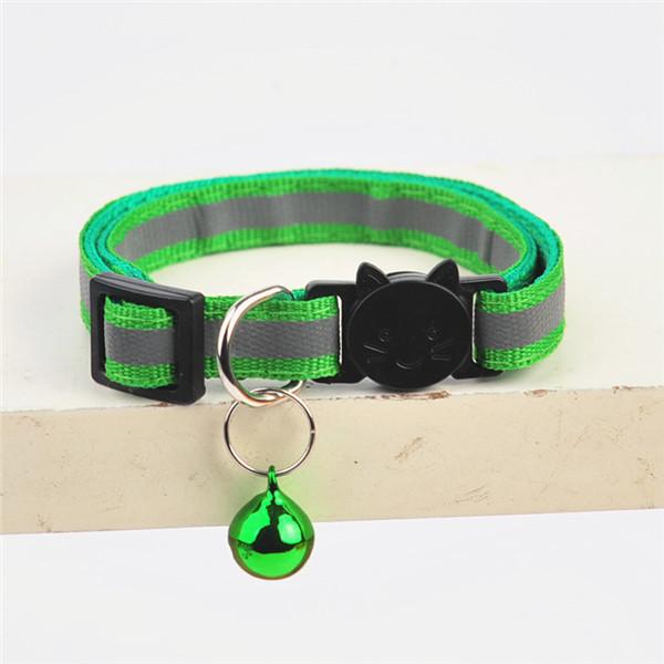Товары для домашних животных Ошейник для кошек Мультяшная голова кошки Цветной колокольчик Аксессуары для домашних животных Светоотражающий ошейник для собак
