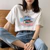 Cotton Short Sleeve T-Shirt Women's Versatile Loose Large Size Original Trendy Brand Letter Printing Summer Half Sleeve