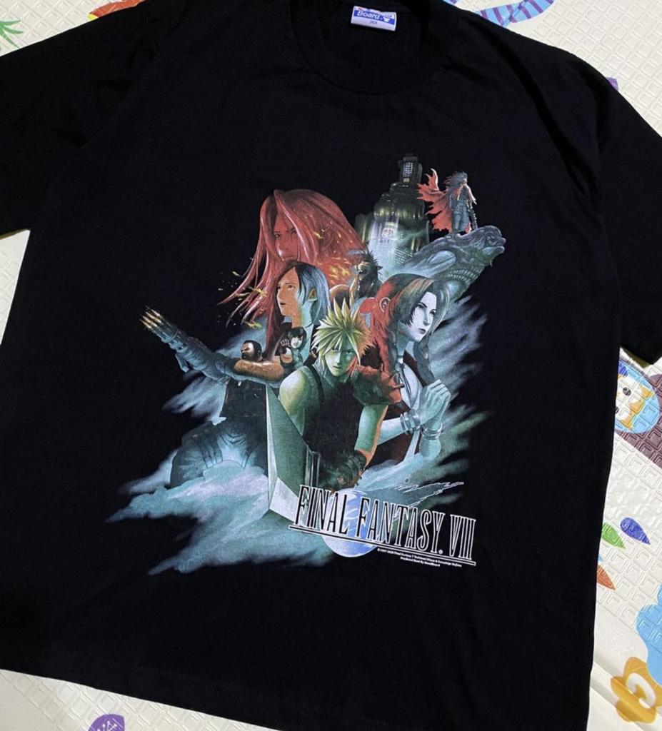 Футболка Final Fantasy VII Squaresoft Фанмейд Мудборд Графика Видеоигра Футболка
