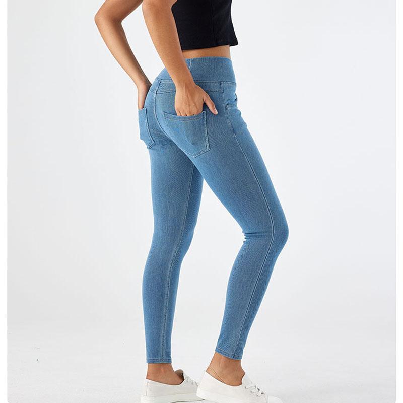 Slim High Waist Yoga Jeans Female Sexy Casual High Elasticity Denim Pants Women