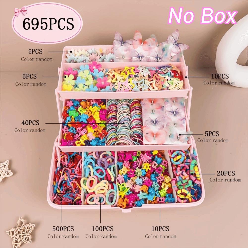 Elastic Hair Clips Set Lightweight Bow Barrettes New Girls Hair Accessories Set Kids Hair Styling